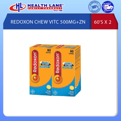 REDOXON CHEW VITC 500MG+ZN 60'Sx2